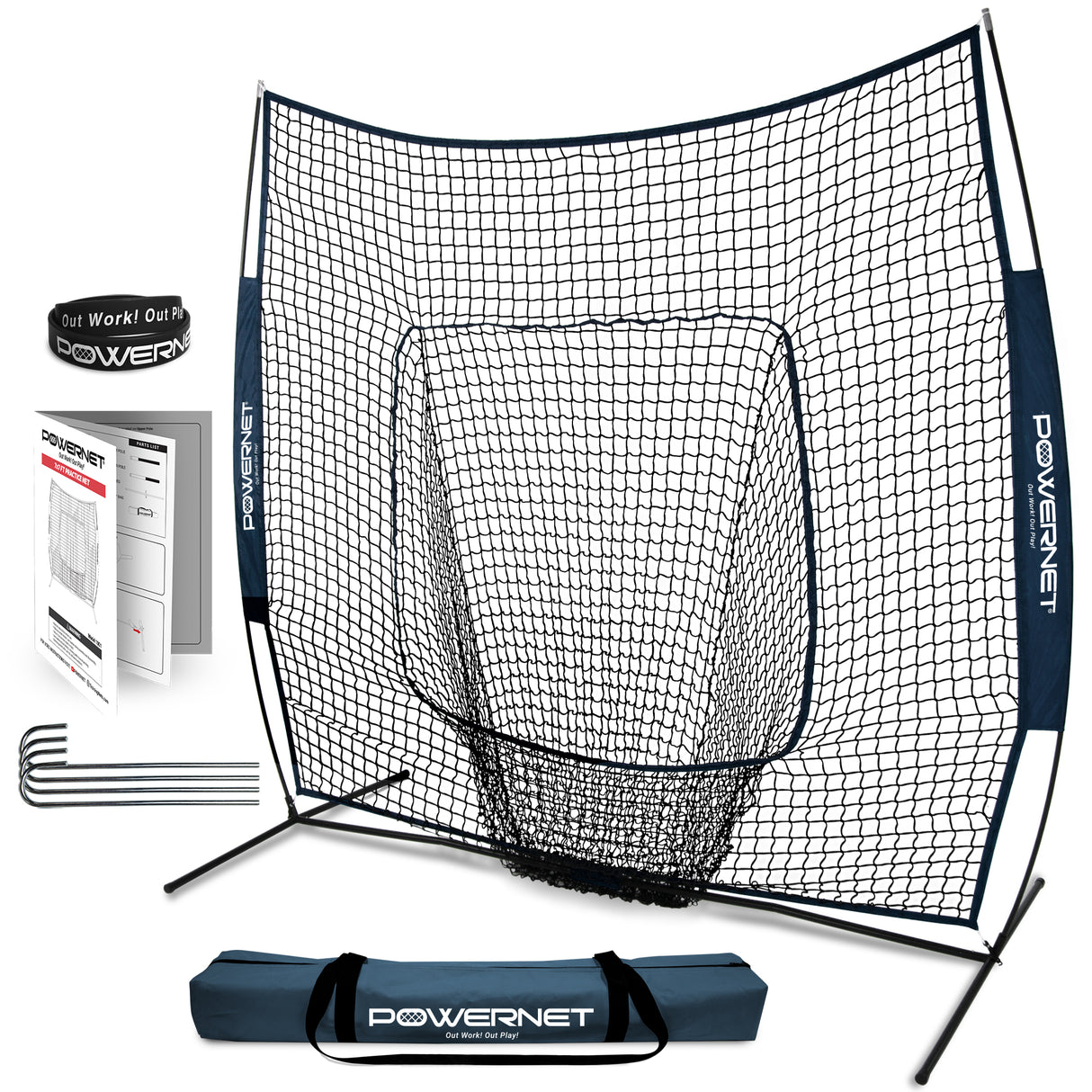 The Original 7x7 FT Baseball Softball Training Net Baseball PowerNet