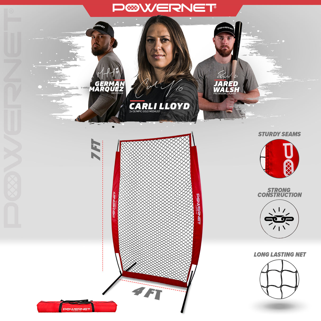 4 x 7 FT I-Screen Pitching Protection Training Net