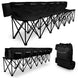 6 Seater Team Bench Portable Folding Chair Field Equipment PowerNet Black