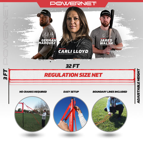 Pro Regulation Volleyball Net Volleyball Net PowerNet