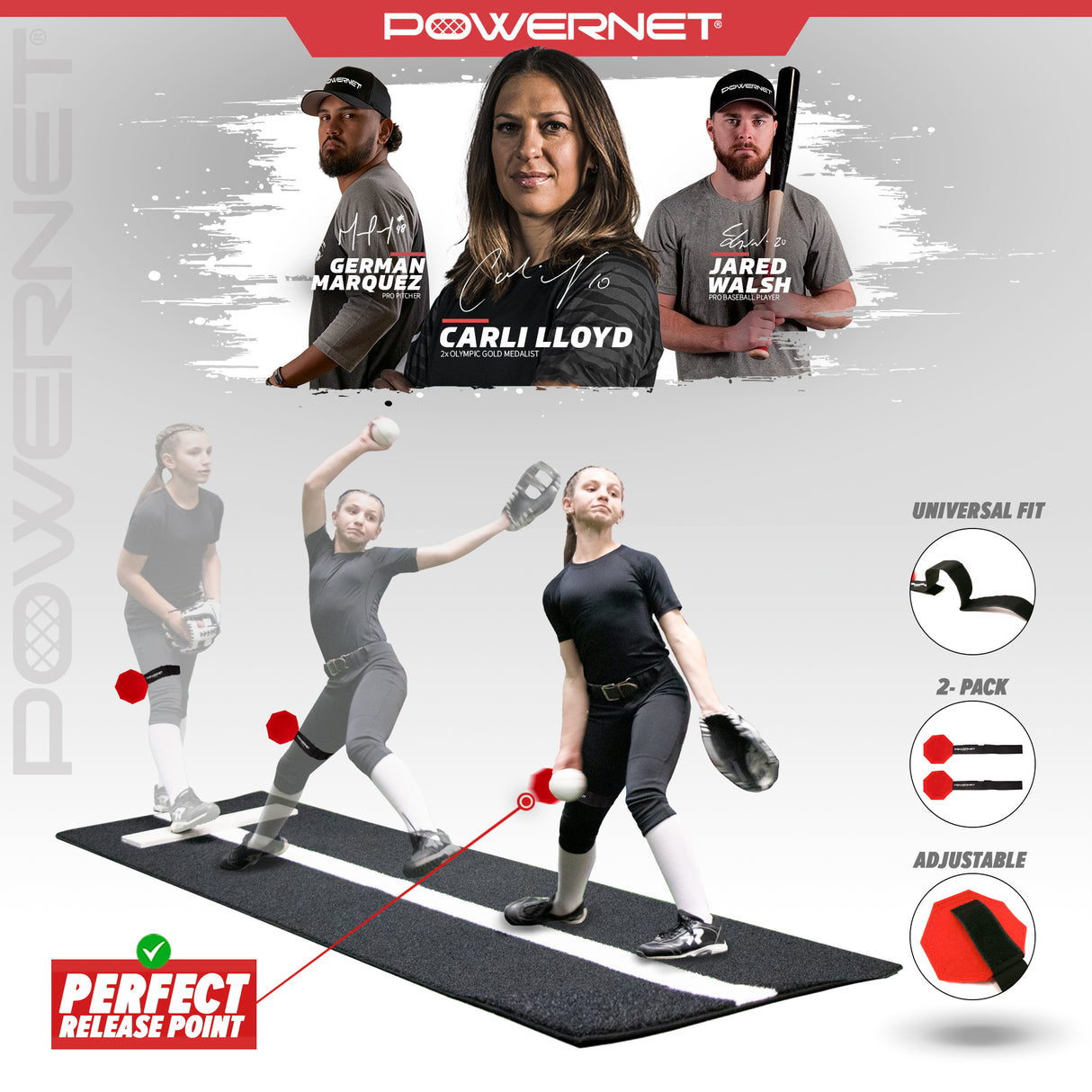 Windmill Trainer Softball Pitching Aid TrainingNets by PowerNet