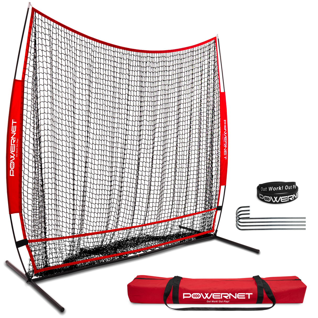 7x7 FT Full Mouth Net | Bigger Target Baseball Net PowerNet