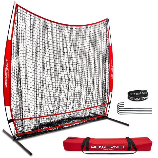 7x7 FT Full Mouth Net | Bigger Target Baseball Net PowerNet