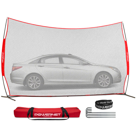 16x10 FT Portable Barrier Net for Protection sports PowerNet Red