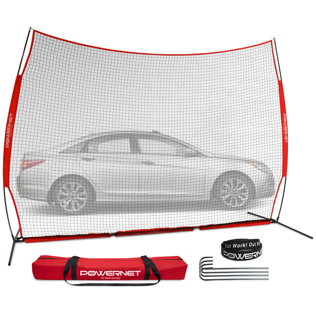 12x9 FT Barrier Protection Net Sports PowerNet Red