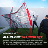 7x7 FT Baseball Softball Deluxe Training Kit sports PowerNet