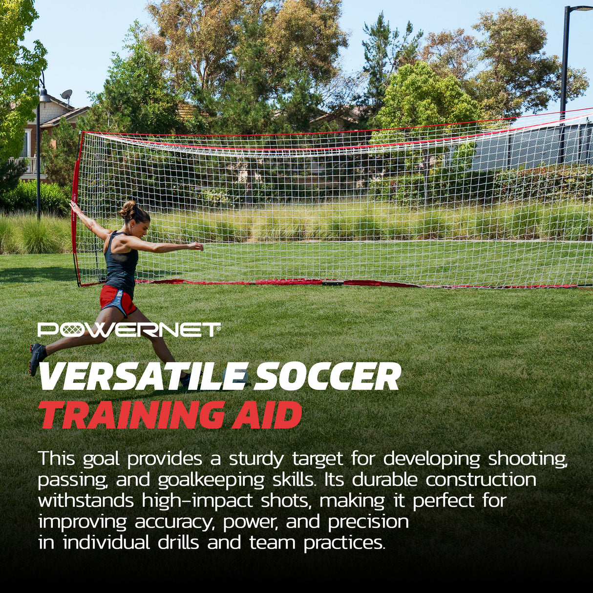 Portable 24x8 FT Soccer Goal Sports PowerNet