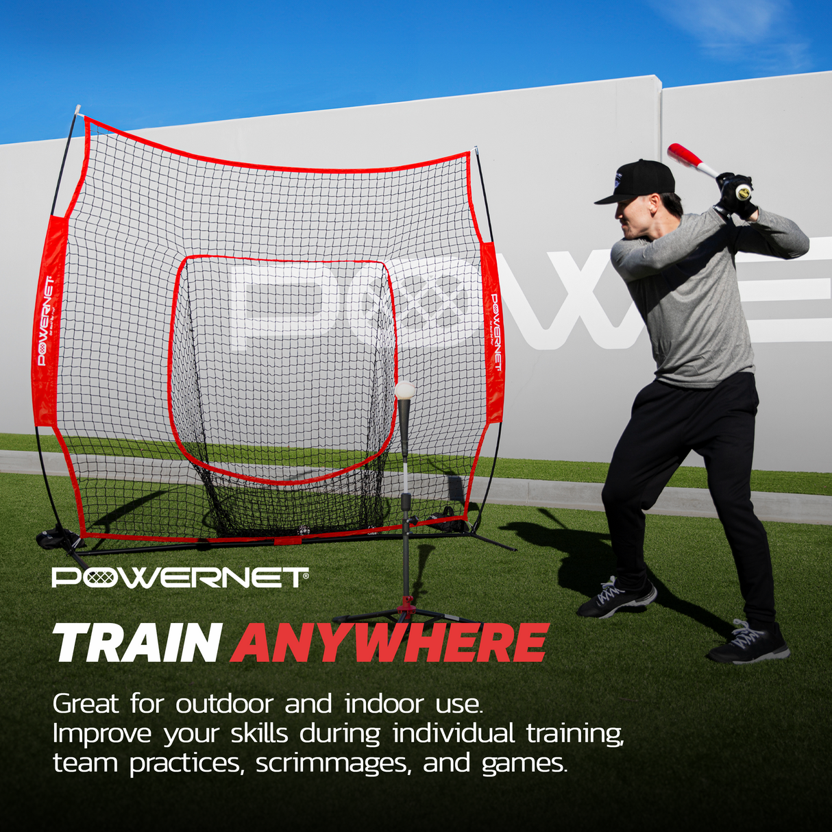 Tripod Batting Tee | 2 Styles Baseball Practice Nets PowerNet