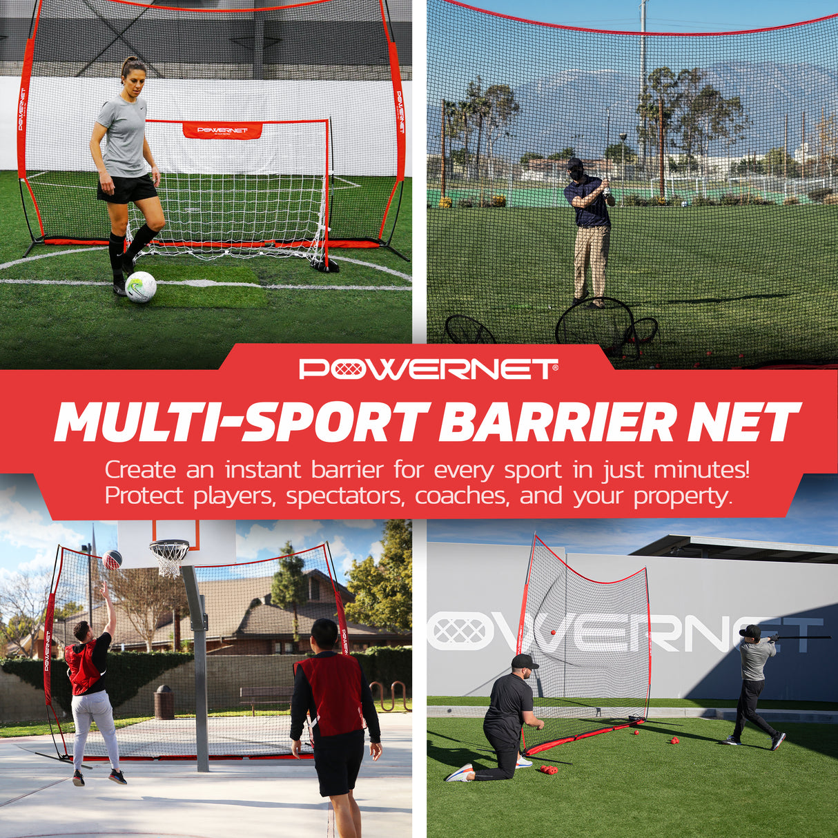 12x9 FT Barrier Protection Net Sports PowerNet