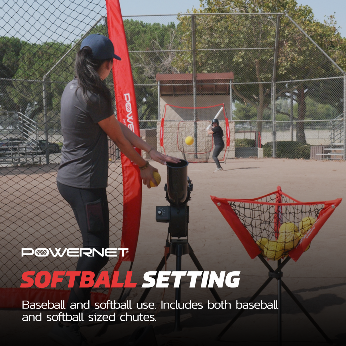 Launch F-Lite Pitching Machine | Simulates up to 90 MPH Pitching Machine PowerNet