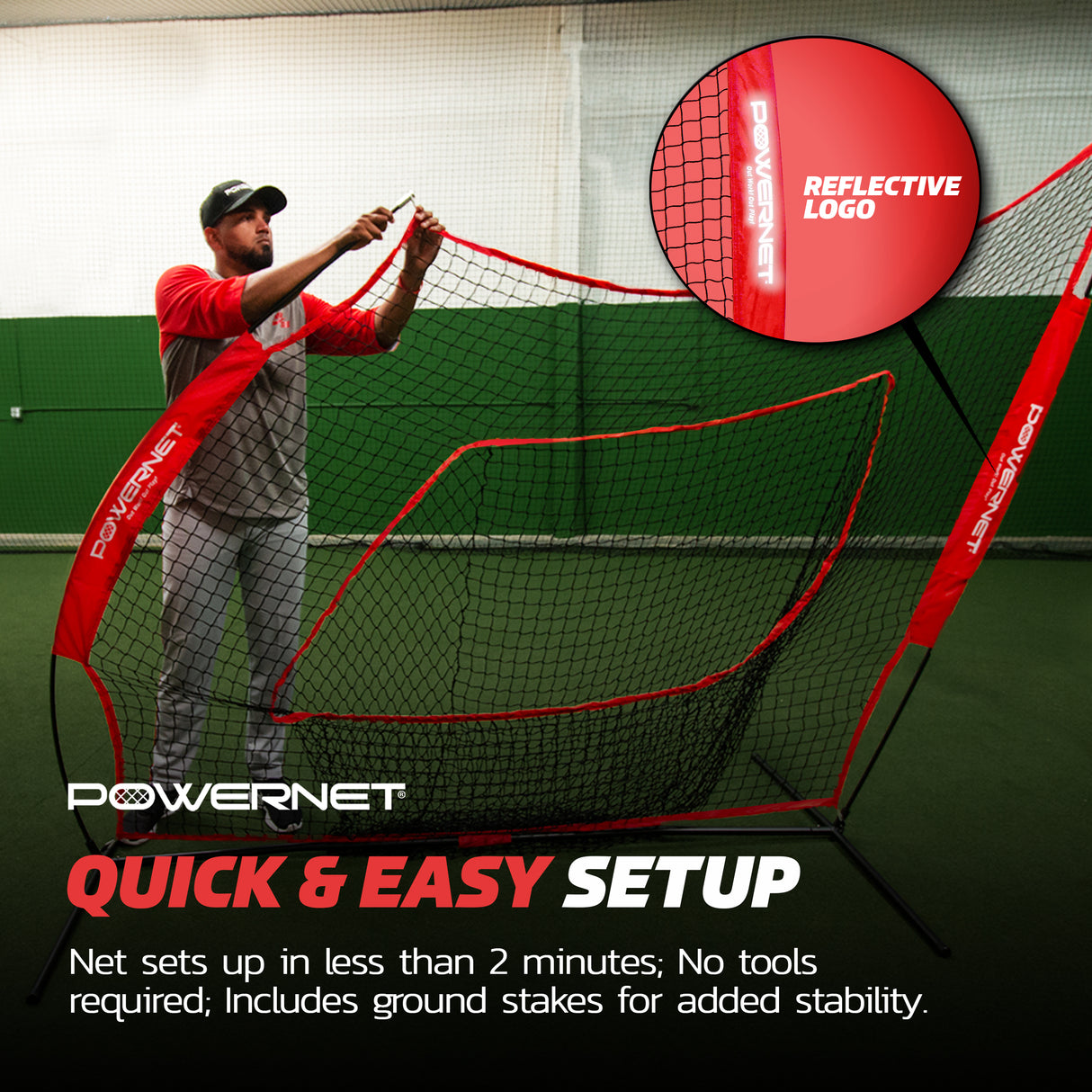 7x7 FT Baseball Softball Deluxe Training Kit sports PowerNet