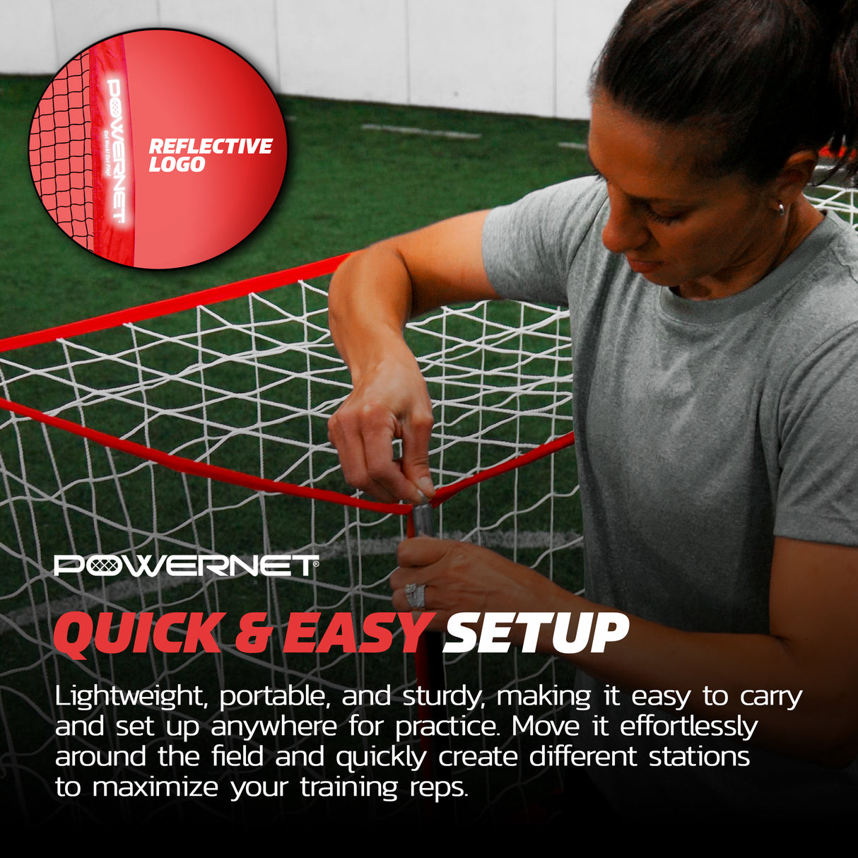 Portable 6x4 FT Soccer Goal sports PowerNet