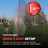 Portable Barrier Net for Protection 21.5x11.5 FT Sports PowerNet