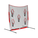 Football QB Pass Accuracy Trainer | 8' x 8' Portable Passing Net w/ 5 Target Pockets