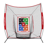 Numbered Pitching Trainer Pad Pitching Pad PowerNet 7x7 Pad Net Bundle