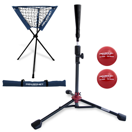 Deluxe Tee (2.5 lbs), Ball Caddy, 2 PK Weighted Training Balls Bundle