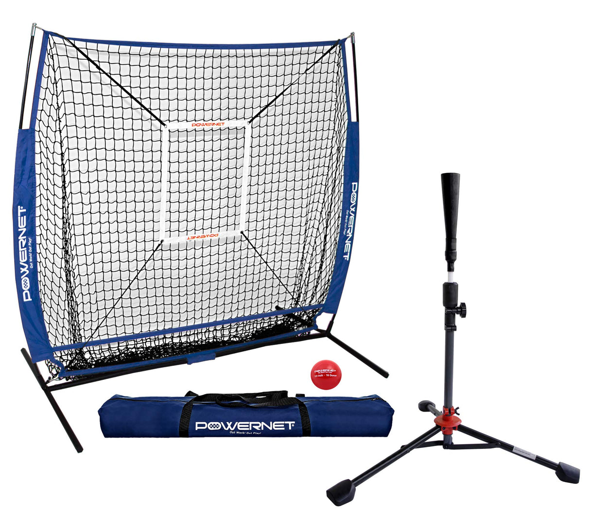 5x5 FT Baseball Softball Net Bundle | Strikezone & Tee