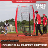 Infielder Throwing and Catching Net | Fill-in Dummy Fielder Sports PowerNet