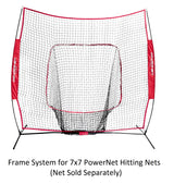 7x7 FT Metal Frame for Baseball Softball Net | (Frame ONLY) Replacement Parts PowerNet