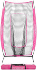 Infielder Throwing and Catching Net | Fill-in Dummy Fielder Sports PowerNet Pink