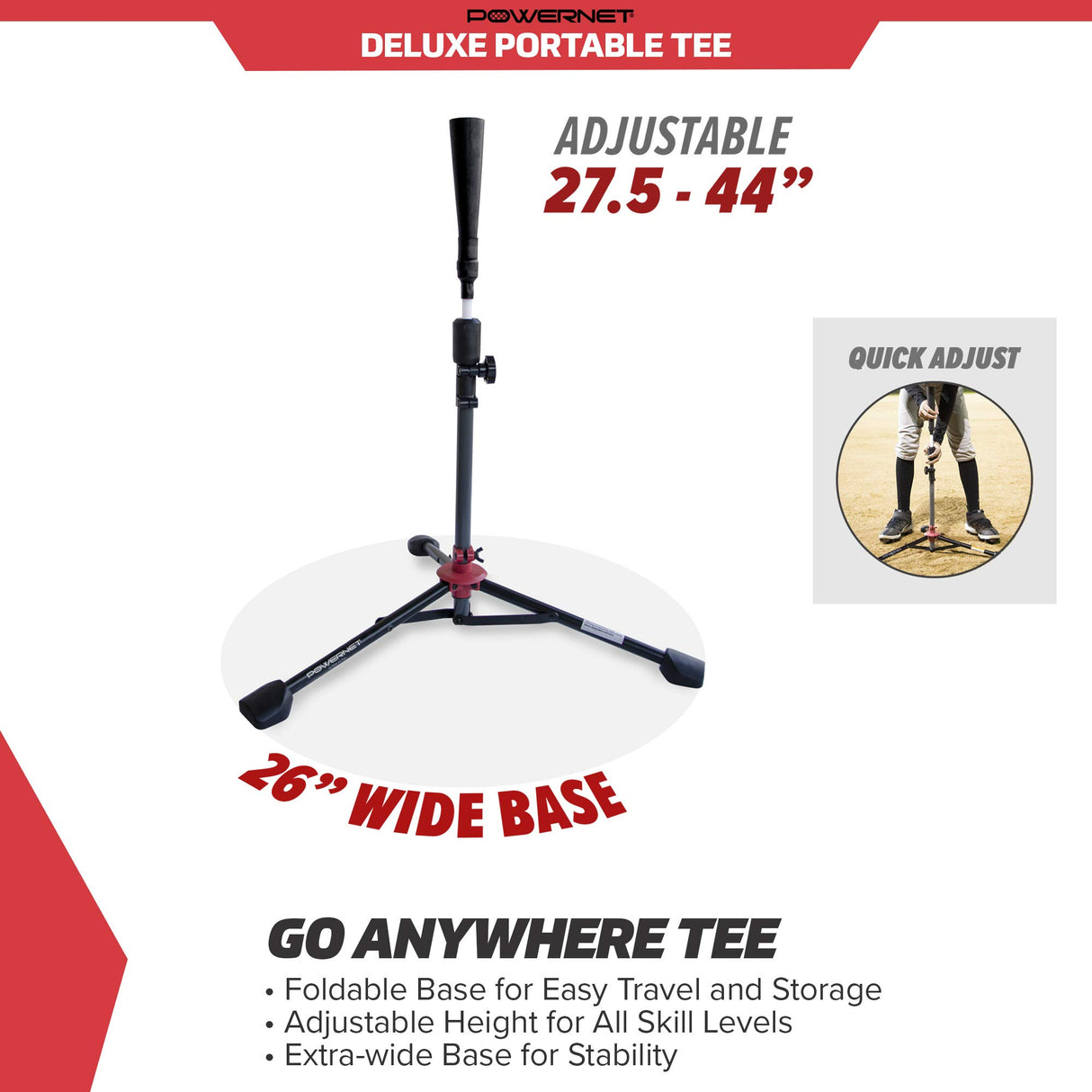 Deluxe Batting Tee (2.5 lbs) + Bucket Caddy Lifter Bundle