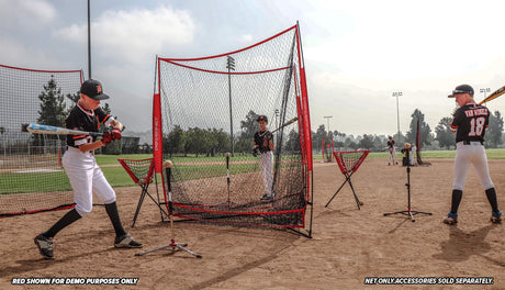 Triple Threat Net, 3 Way 7x7 Ft Baseball Training Net Sports PowerNet