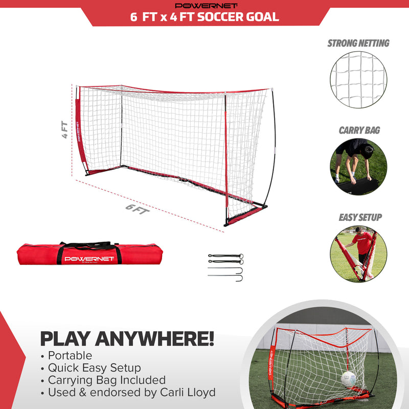 12x6' Target Net Lite  Kids Football Goal Shooting Drills