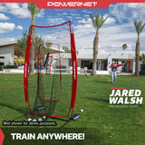 Infielder Throwing and Catching Net | Fill-in Dummy Fielder Sports PowerNet