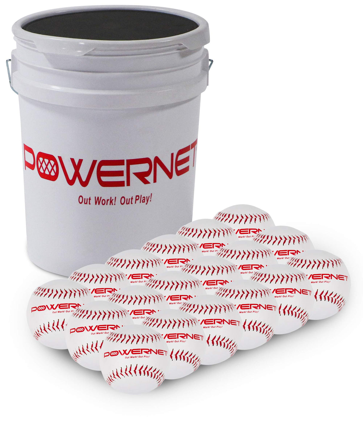 Cushioned Bucket and Practice Softball Bundle