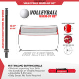 Portable Warm-up Volleyball Net | Adjustable Height