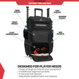 The Odyssey Rolling Backpack for Softball & Baseball