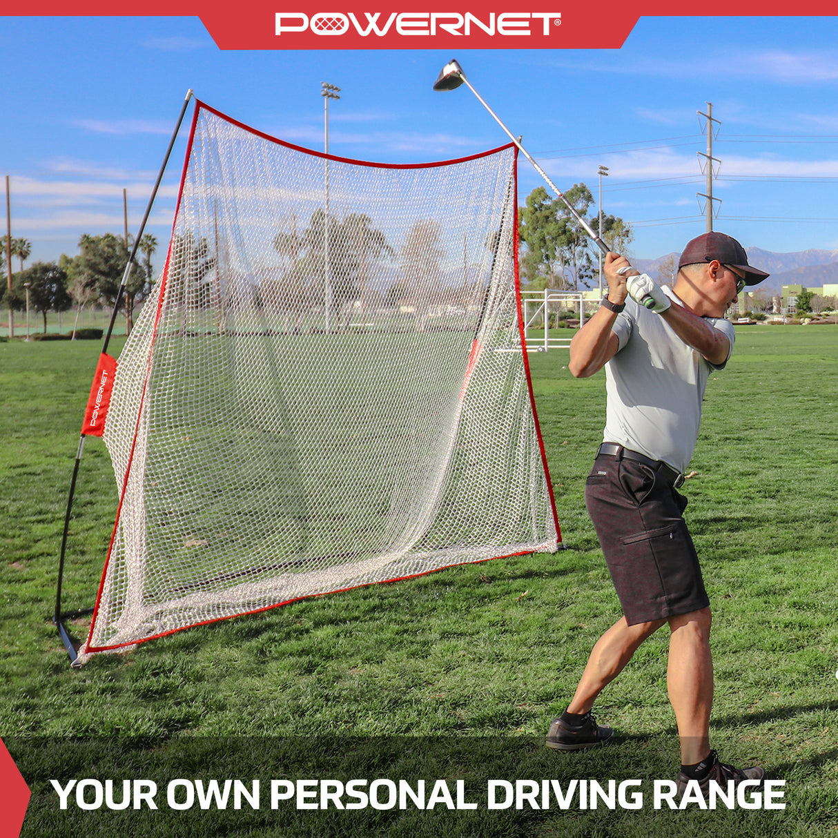 Golf Net 10x7 | Use Real or Practice Balls Sports PowerNet