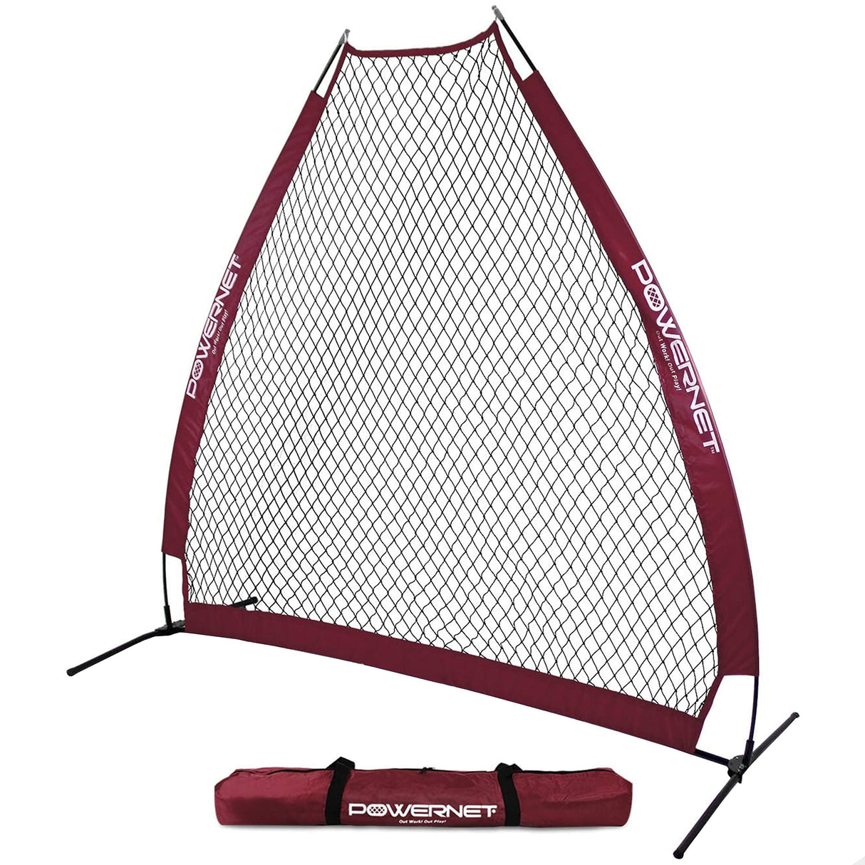 7 FT A-Frame Screen Portable Baseball Softball Training Net