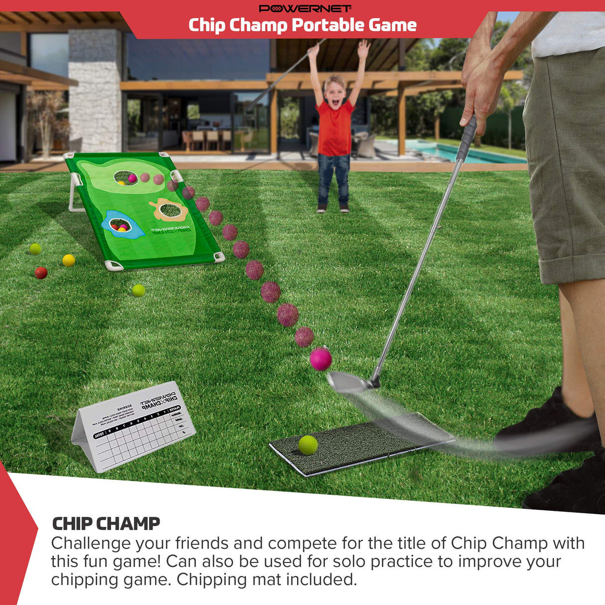 Chip Champ Golf Portable Cornhole Game