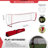 Portable 18.5x6.5 FT Soccer Goal