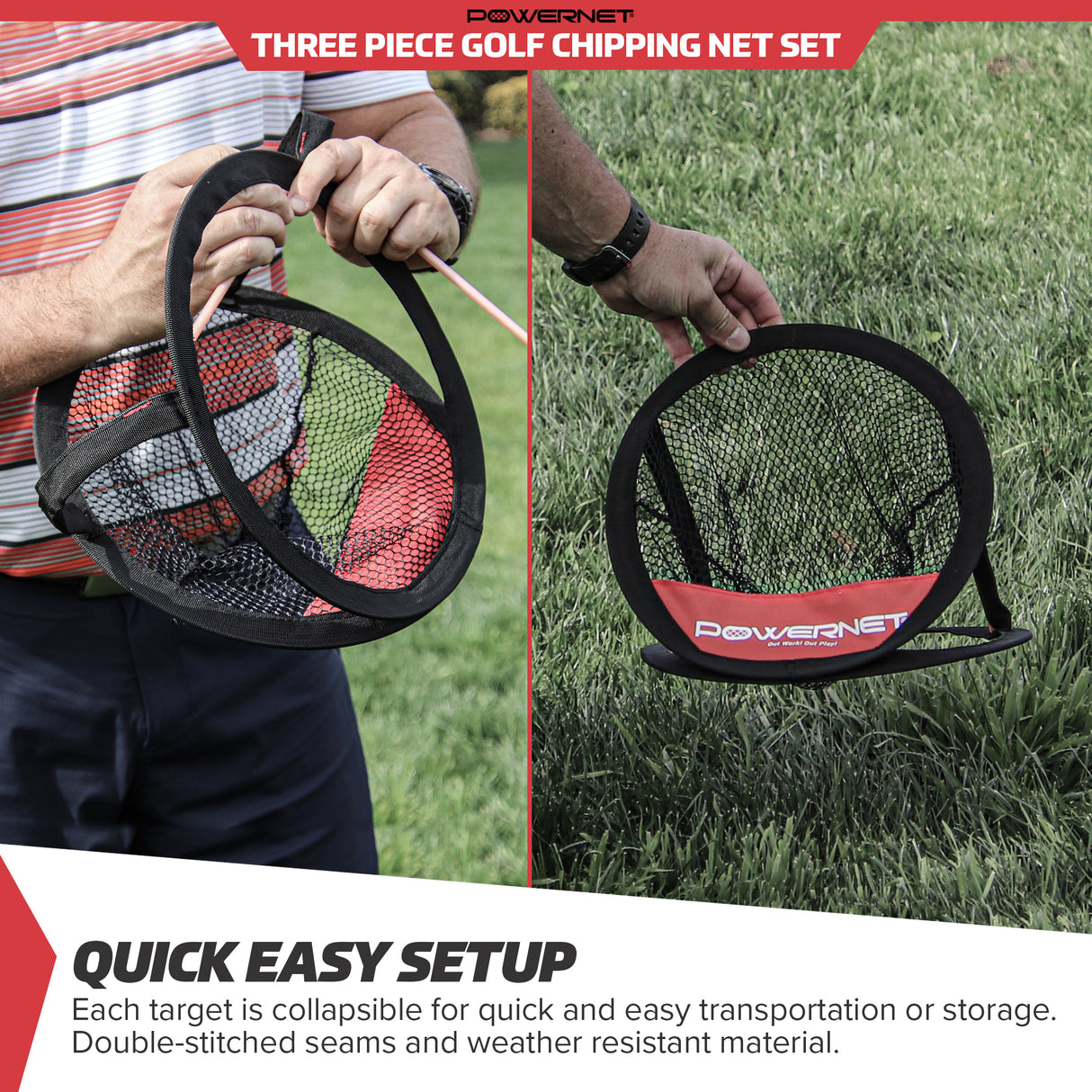 3 Piece Golf Chipping Net Set