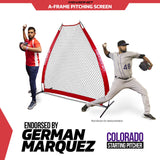 7 FT A-Frame Screen Portable Baseball Softball Training Net