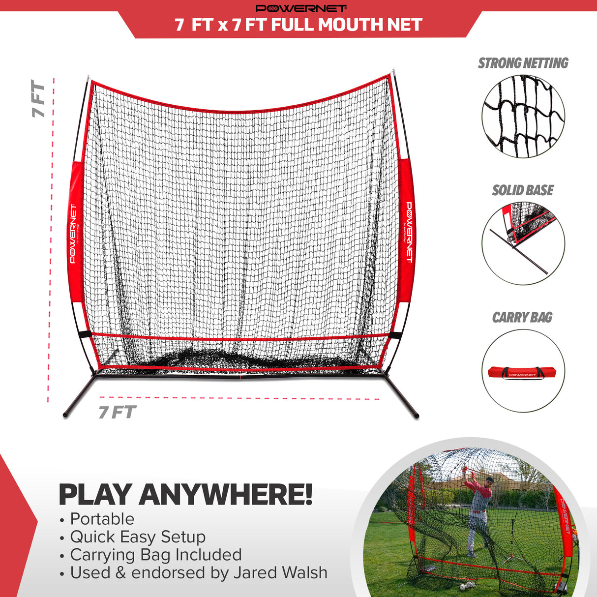 7x7 Full Mouth Net | Larger Mouth to Provide a Bigger Target