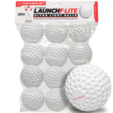 12 Pack Launch F-lite Ultra Light Dimpled Training Balls for Pitching Machine | (Yellow or White)