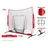 Pro 7x7 FT Baseball Softball One Piece Portable Training Net