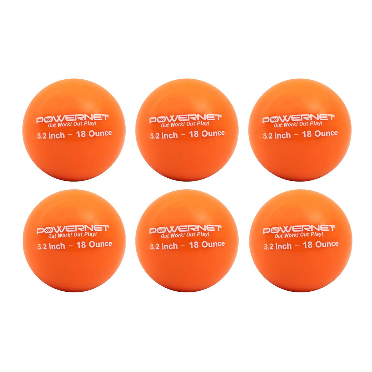 3.2" Weighted Training Balls | 12-20 oz sports PowerNet 18 Oz - Orange