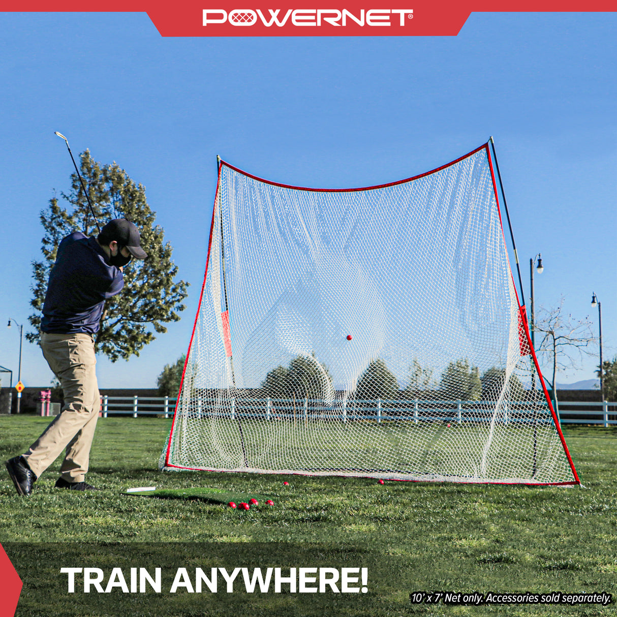 Golf Net 10x7 | Use Real or Practice Balls Sports PowerNet