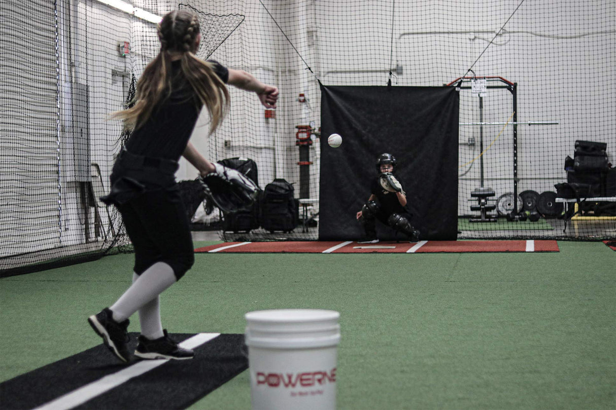 Cushioned Bucket and Practice Softball Bundle