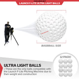 Launch F-lite Ultra Light Pitching Machine Balls | Baseball or Softball balls PowerNet