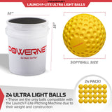 Launch F-lite Ultra Light Dimpled Practice Balls Baseball And Softball Pitching Machines PowerNet