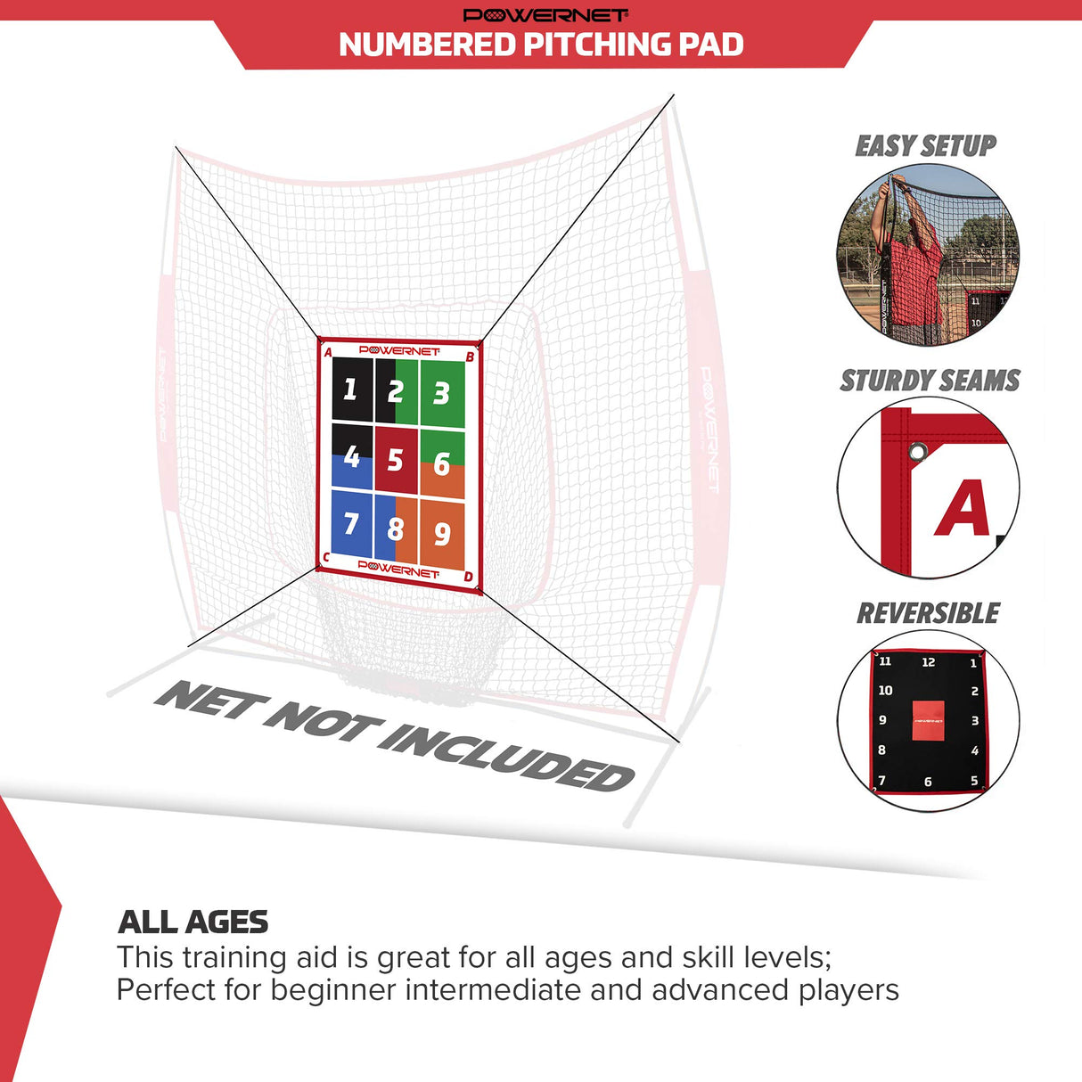 Numbered Pitching Trainer Pad