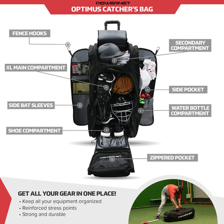 Optimus Catcher's Gear Equipment Bag Wheeled bags PowerNet