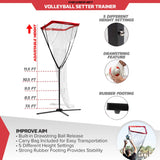 Portable Volleyball Setter Trainer Net | Adjustable Height & Basket Angle