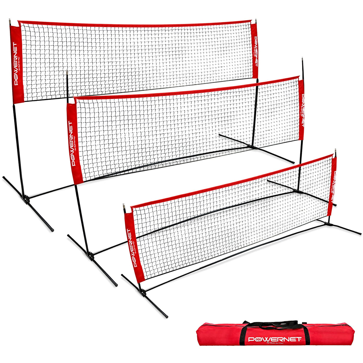 10x3 FT Portable Badminton, Tennis, Volleyball, Pickleball Net Sports PowerNet Default Title