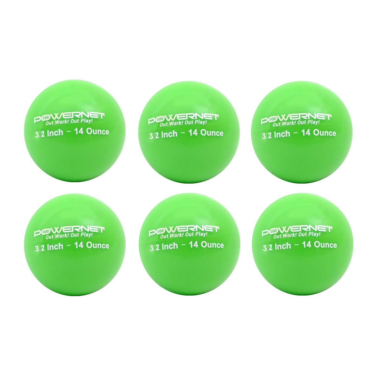 3.2" Weighted Training Balls | 12-20 oz sports PowerNet 14 Oz - Green